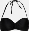 Protest strapless bandeau bikinitop Deelite B cup met plooien zwart online kopen