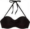 Protest strapless bandeau bikinitop Deelite B cup met plooien zwart online kopen