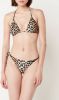 Ganni Leopard Print String Bikini Bottoms , Beige, Dames online kopen