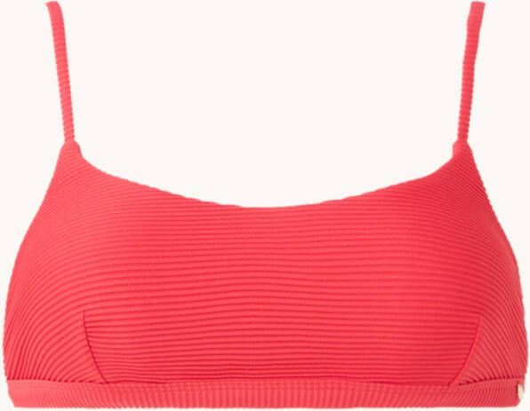 Seafolly crop bikinitop met rib structuur rood online kopen
