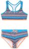 Protest crop bikini Zenja met all over print blauw/roze online kopen