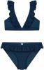 Shiwi triangel bikini Panama met ruches donkerblauw online kopen