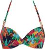 Marlies Dekkers hula haka push up bikini top | wired padded rainforest and gold online kopen