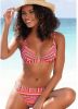 Lascana triangel bikini met all over print oranje/roze/geel online kopen