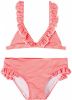 NAME IT KIDS gestreepte triangel bikini NKFZANNAH met ruches rood/wit online kopen