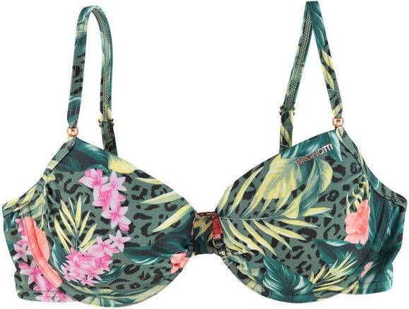 Brunotti beugel bikinitop met all over print groen online kopen