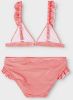 NAME IT KIDS gestreepte triangel bikini NKFZANNAH met ruches rood/wit online kopen