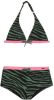 Protest triangel bikini Koski met zebraprint zwart/groen online kopen