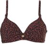 TC WOW triangel bikinitop met panterprint rood/zwart online kopen