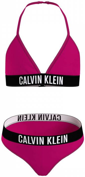 Calvin Klein Swimwear Triangelbikini in unikleur met opschriften online kopen