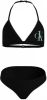 Calvin Klein triangel bikini met logo zwart online kopen