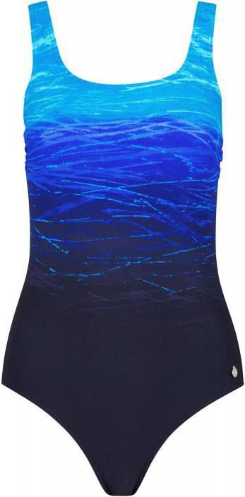 Lascana corrigerend badpak met kleurverloop blauw/zwart online kopen