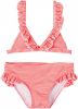 NAME IT KIDS gestreepte triangel bikini NKFZANNAH met ruches rood/wit online kopen