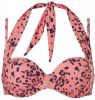 TC WOW strapless beugel bikinitop met all over print roze/donkerblauw online kopen