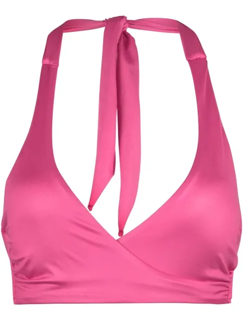 Seafolly Women's Soleil DD Wrap Front Halter Bra - Bikinitop, roze
