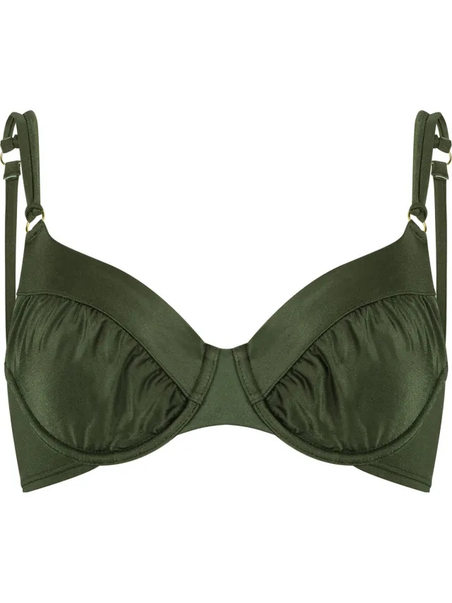 Hunkemöller Dames Badmode Niet-voorgevormde beugel bikinitop Crete - Groen