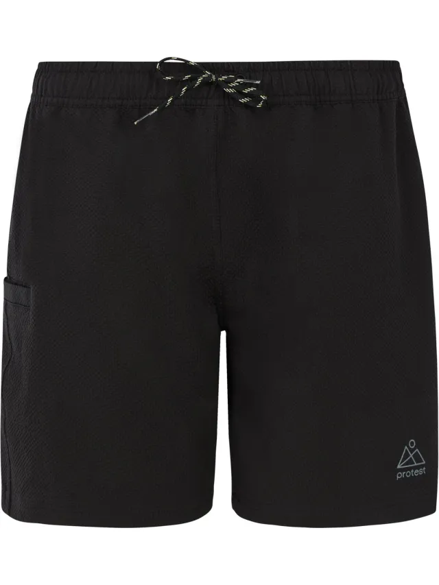 Protest PRTAgaat 25 – Zwemshort Dames – Tailleband elastiek – Koordsluiting – Zwart True Black