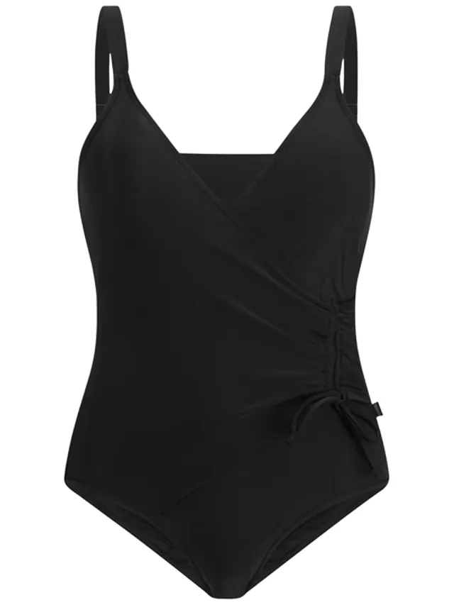 Regatta Dames Baylenne Effen Eénstuk Swimsuit (Zwart)