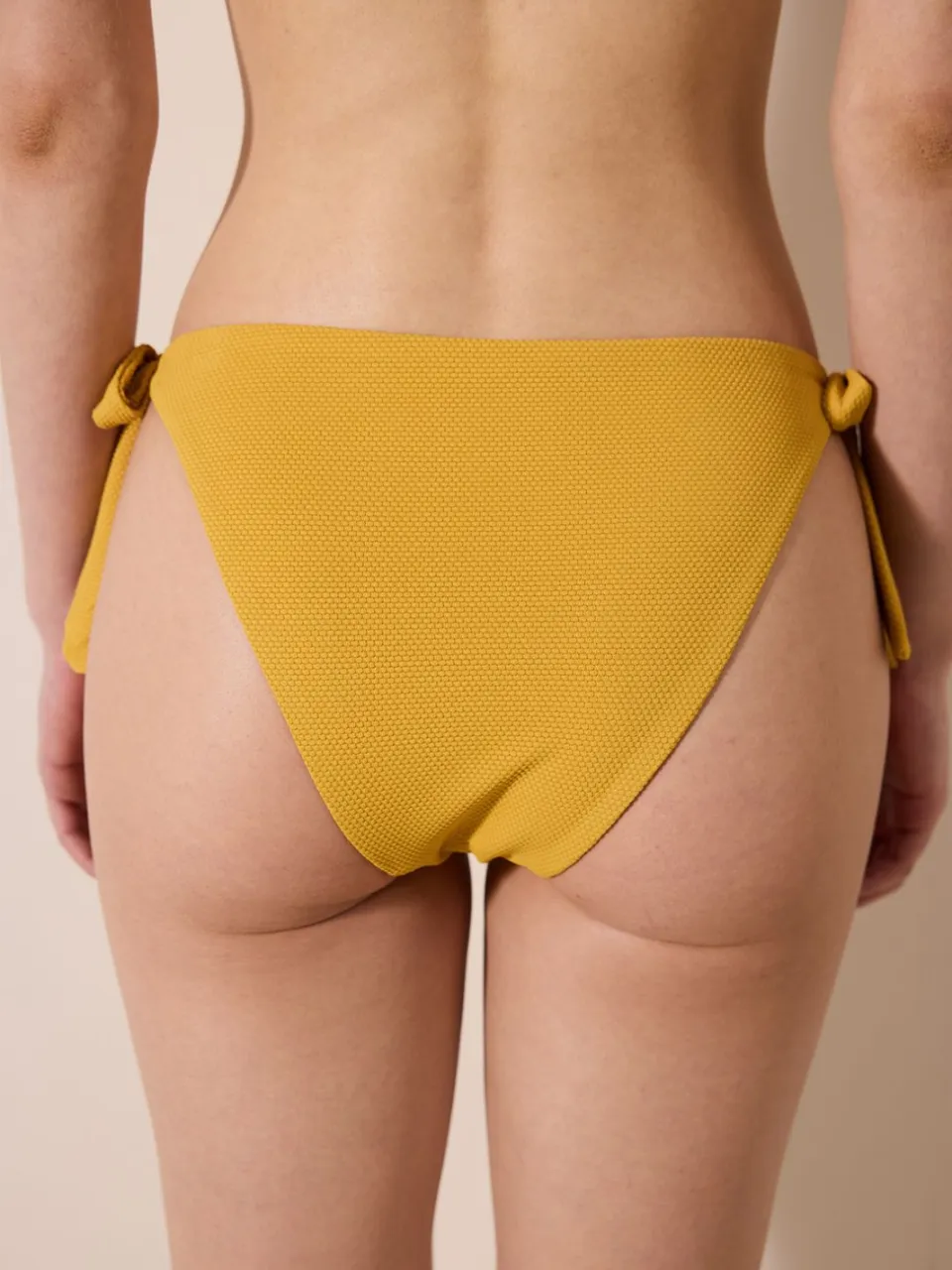 Penti Geribbelde Braziliaanse Bikini Onderkant geel, foto 2