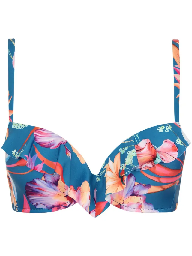 Lisca Rimini push-up bikinitop blauw
