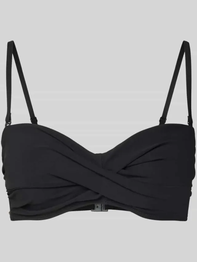 Barts Bandeau-bikini met rimpelingen model 'Solid' zwart, foto 2