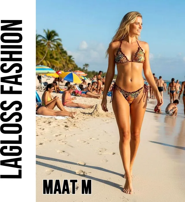 LaGloss 2-Delig Sexy Luipaardprint Bikini set Zwart Bruin - Verstelbaar – Zomermode – Strandmode –