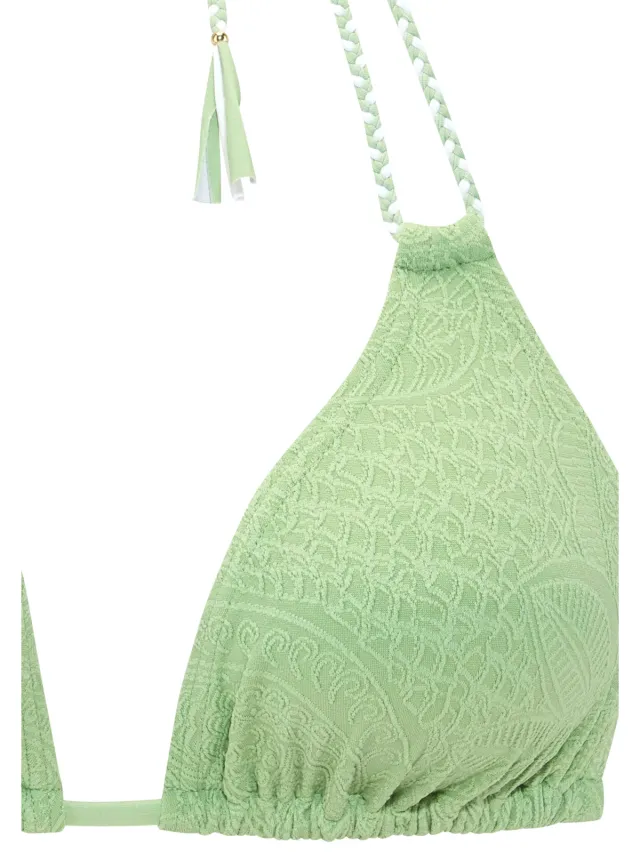 triangelbikinitop groen salie