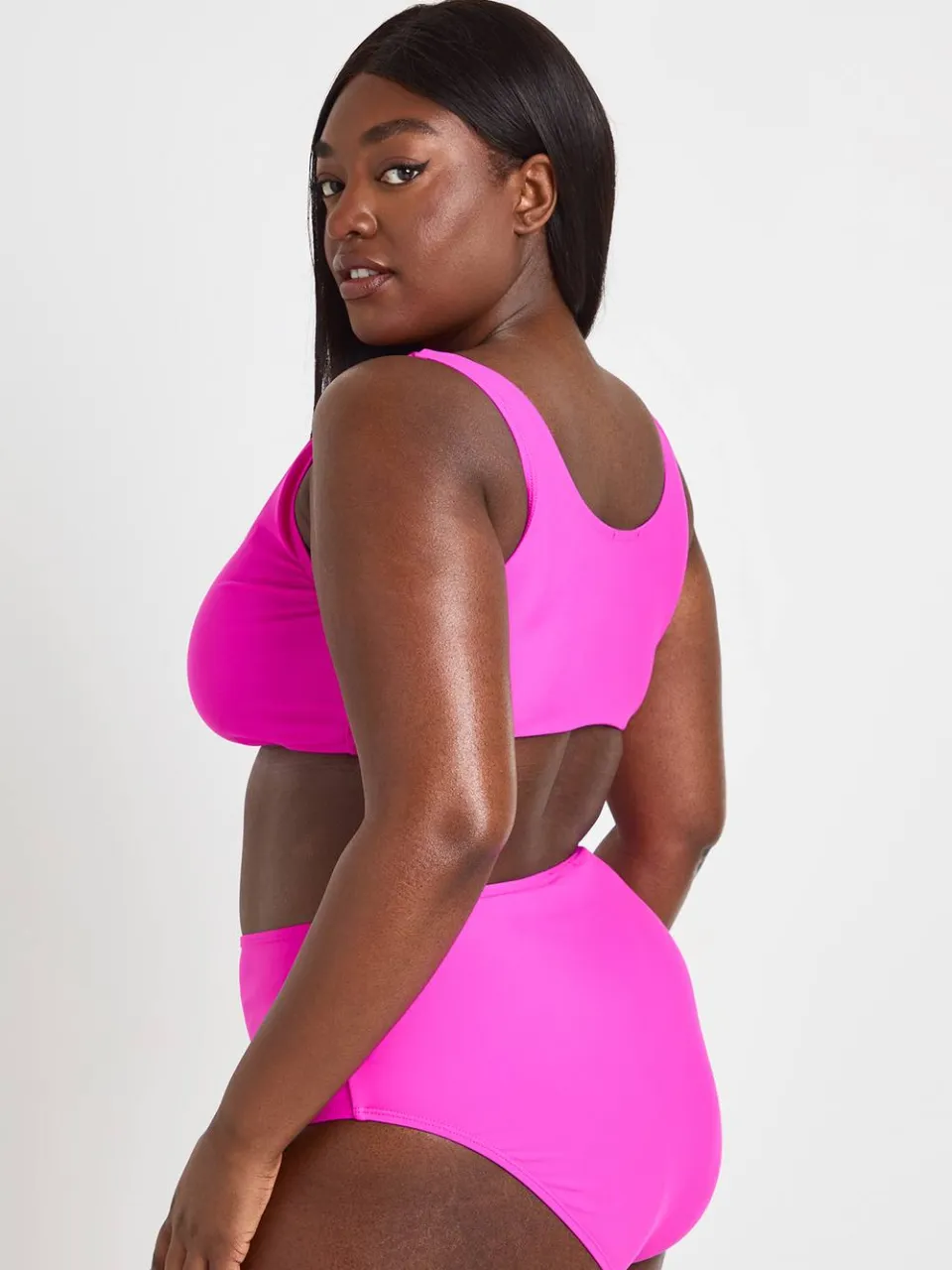 boohoo Dames Plus Essentials Schepvormige Bikini Top fuchsia, foto 2