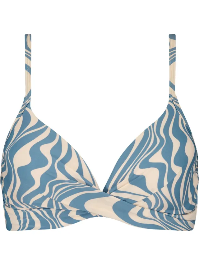 Beachlife BEACH LIFE - swirl twist bikinitop - Bikini top dames - Off White-Blauw