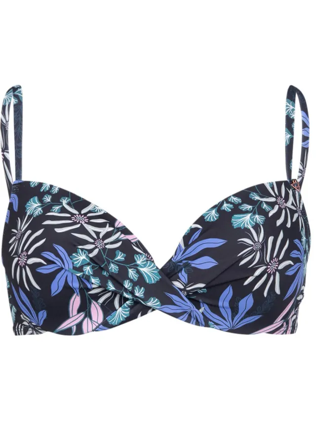Brunotti Stefana beugel bikinitop zwart bloemenprint, foto 2