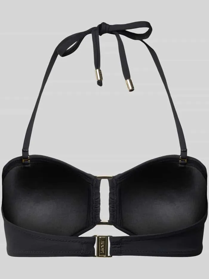 Joop! Bikini-top in bandeauvorm model 'MONOCHROME BEACH' zwart, foto 2