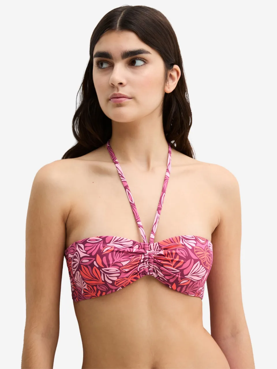 Marc O'Polo Vrouwen Triangel bikinitop Abstract Leaf Paars