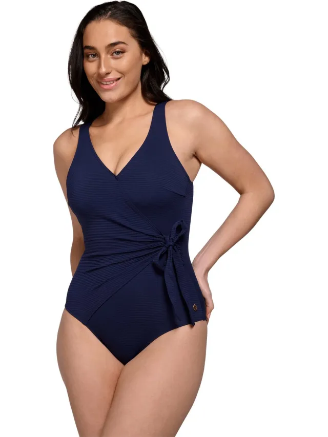 Ten Cate swimsuit v-neck padded ink blue voor Dames