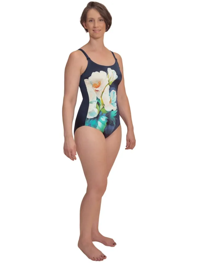 Amoena prothesebadpak Lazio Magnolia - Donkerblauw - Cup B