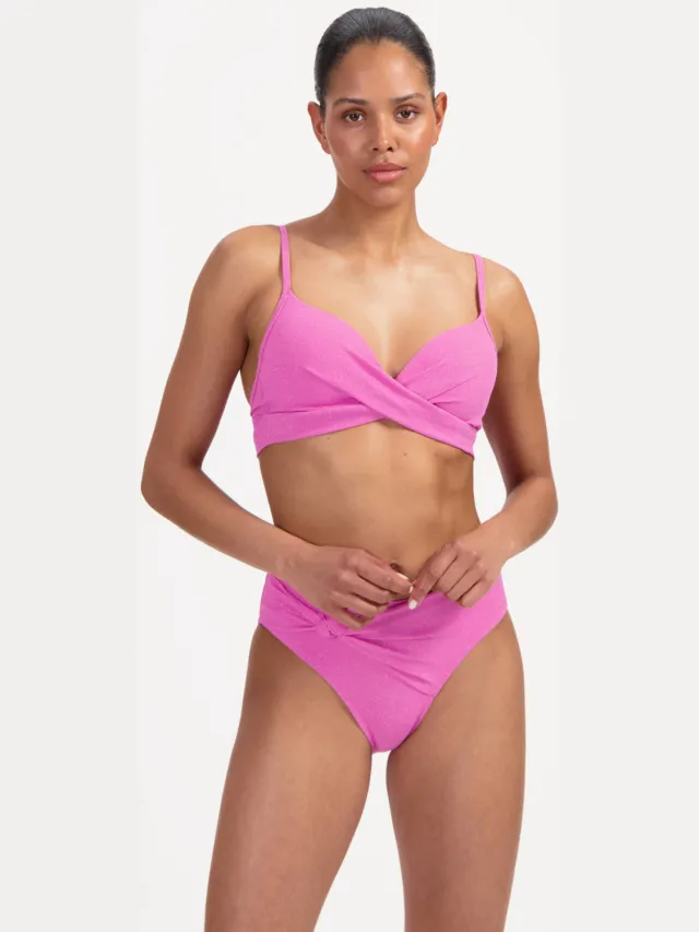 Beachlife bikinibroekje met lurex roze
