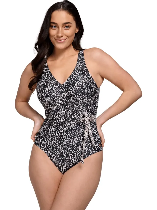 Ten Cate swimsuit v-neck padded little leopard voor Dames