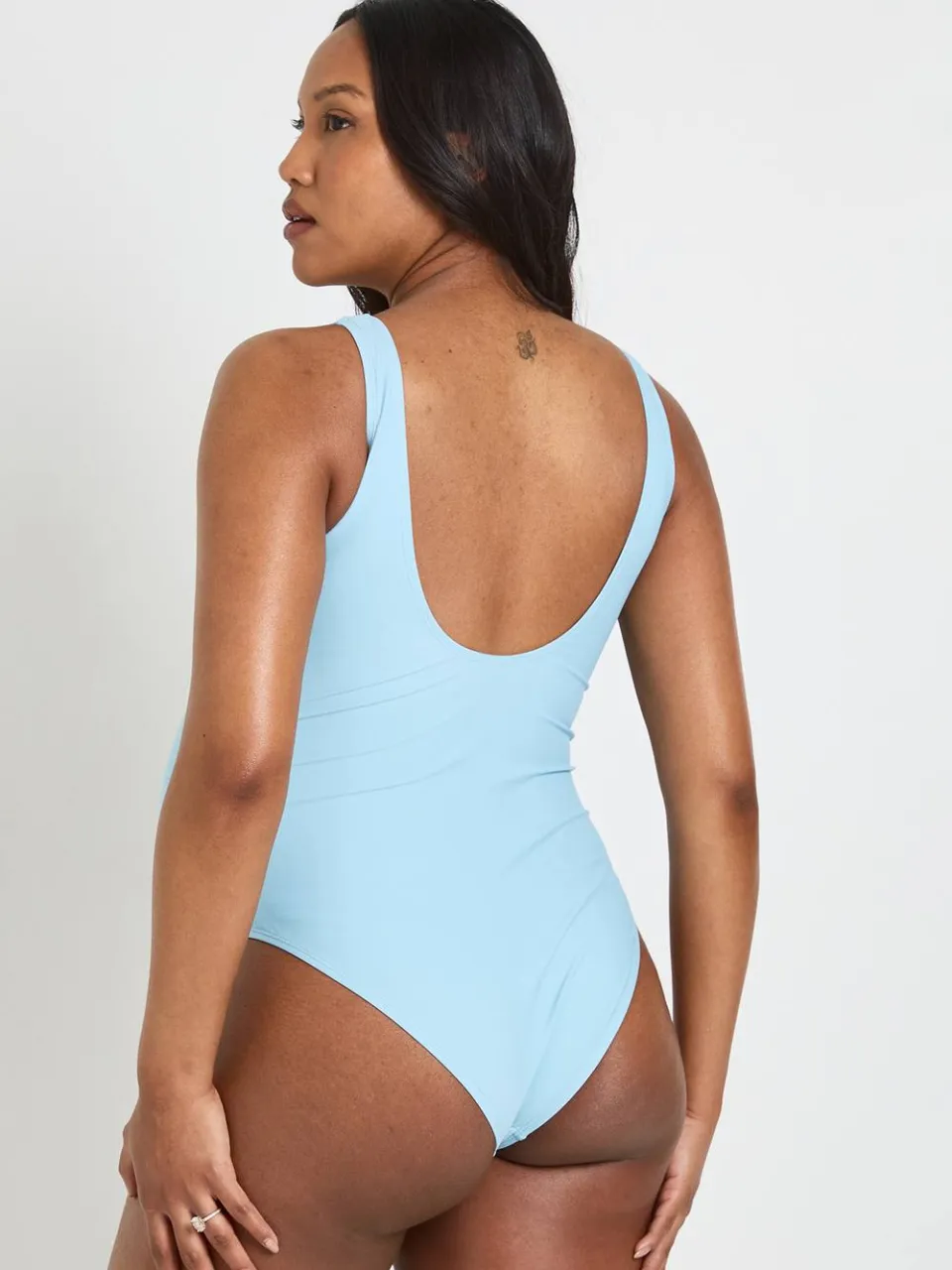 boohoo Dames Zwangerschaps Badpak Met Ronde Hals babyblauw, foto 2