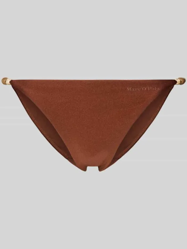 Marc O'Polo Bikinibroekje met houten kralenversiering donkerbruin, foto 2