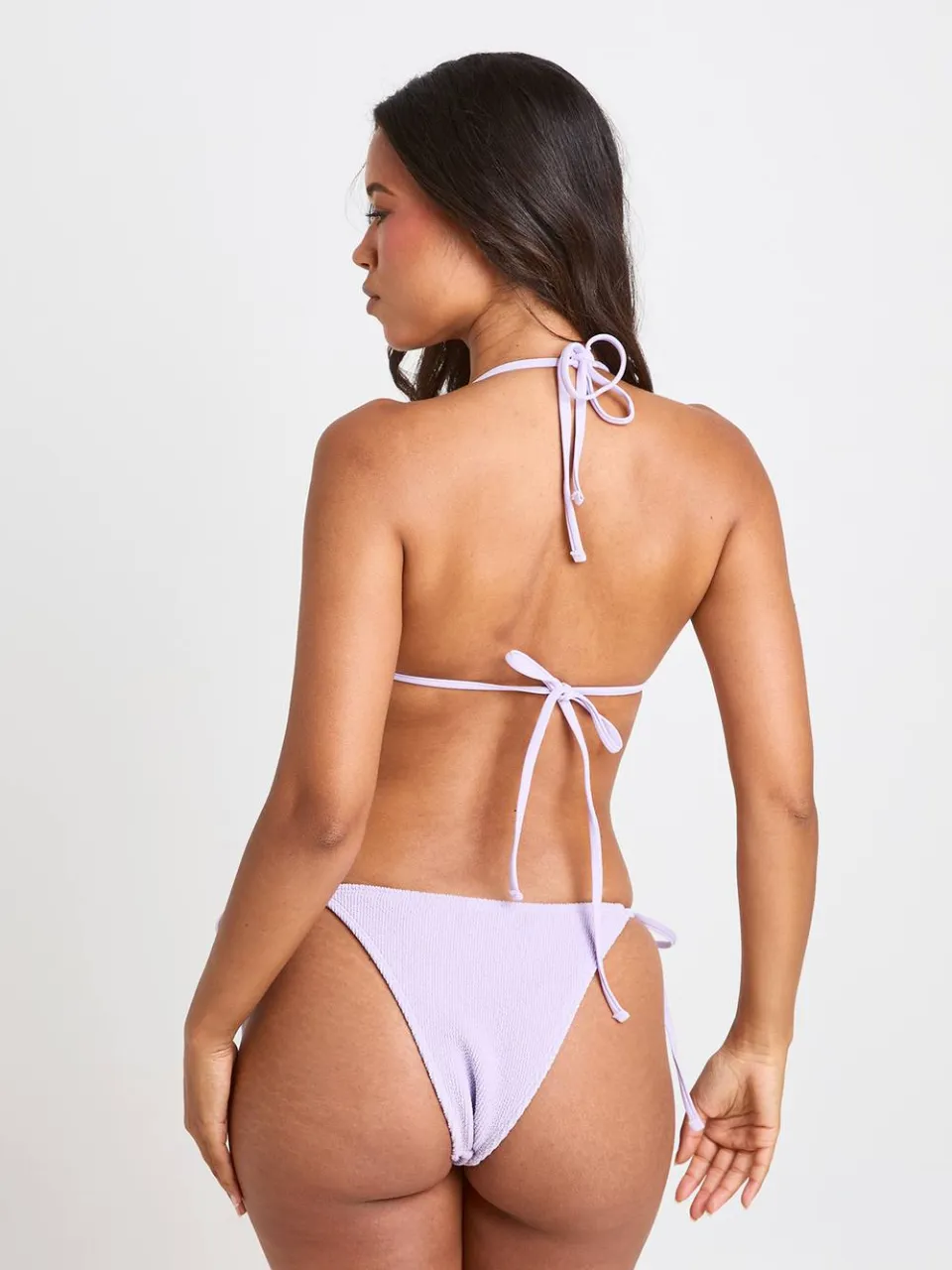 boohoo Dames Gestructureerde Driehoek Bikini Top lila, foto 2