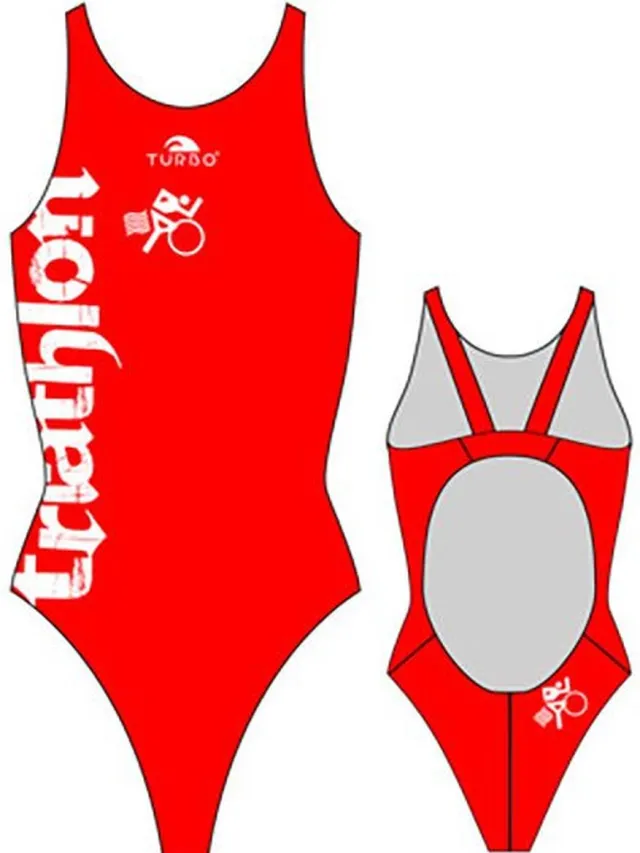 Turbo Triathlon Pro Resist Zwemkleding Rood 2XL Vrouw Blue / Black