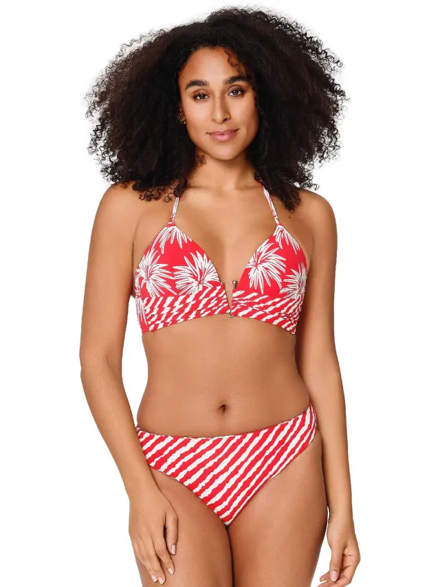 Lingadore reversible bikinibroekje rood/wit, foto 6
