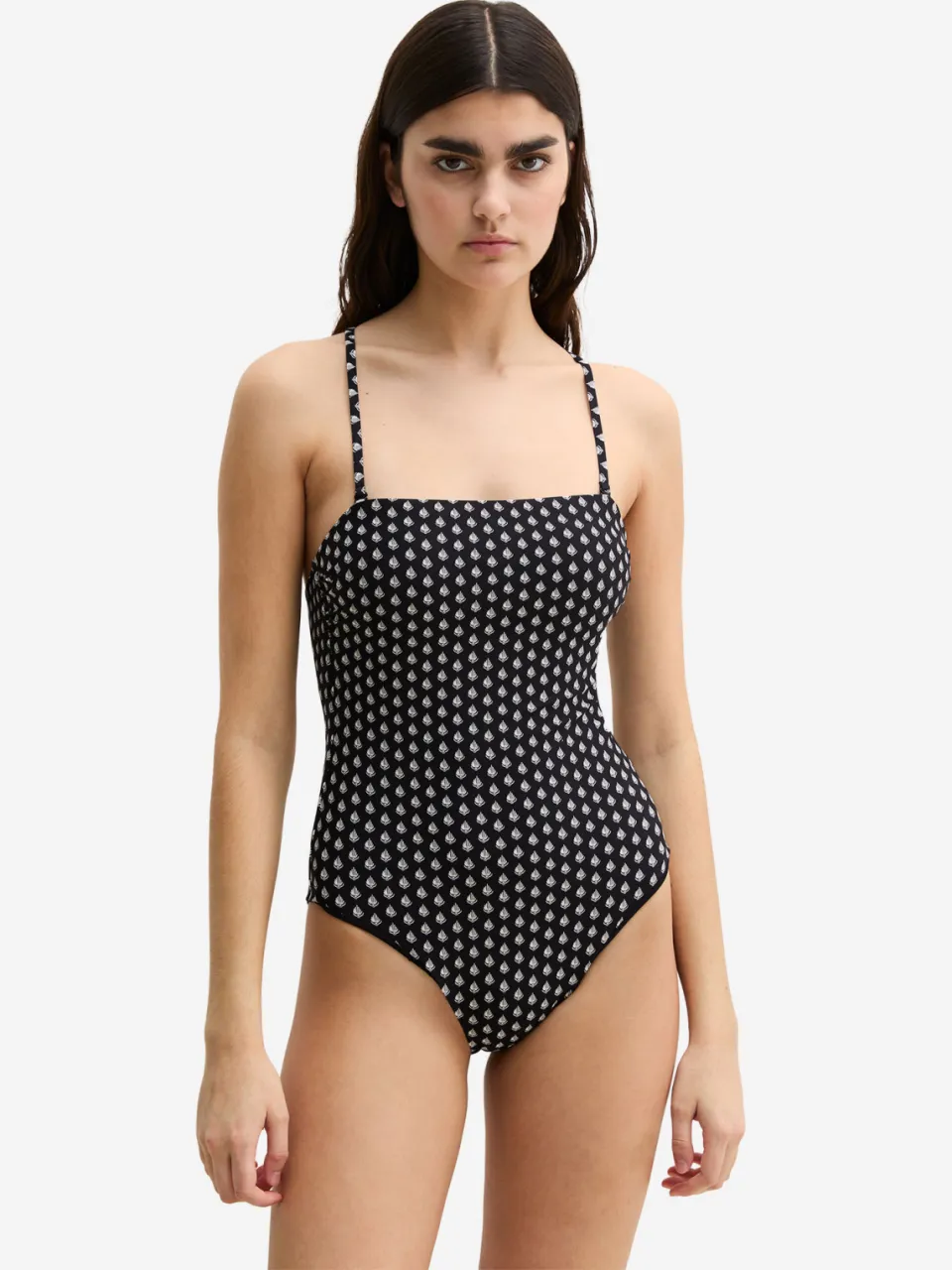 Marc O'Polo Vrouwen Badpak Palm Border Geo Zwart