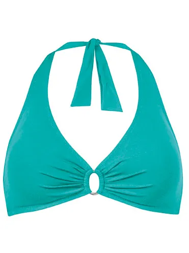 LIDEA Women's The Core Bikini Top Neck Halter - Bikinitop - Cup: B, turkoois