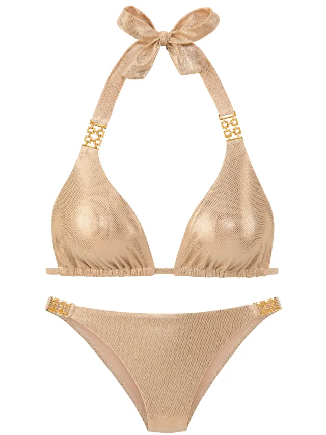 triangelbikini goud, foto 2