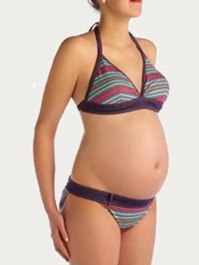 Pez D'or zwangerschapsbikini gestreept