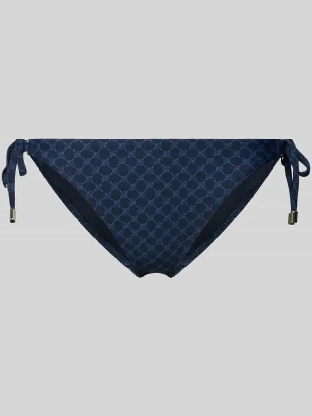 Joop! Bikinibroekje met vetersluiting aan de zijkant model 'Cortina Beach' Donkerblauw