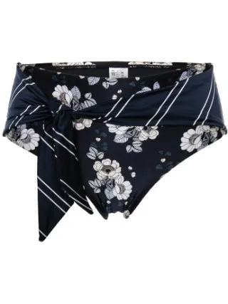Seafolly Splendour wide side retro bikinibroekje marineblauw