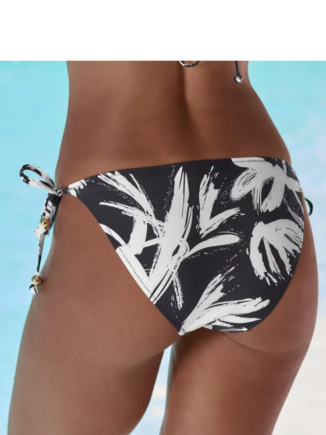 Triangelbikini zwart crème bedrukt, foto 3