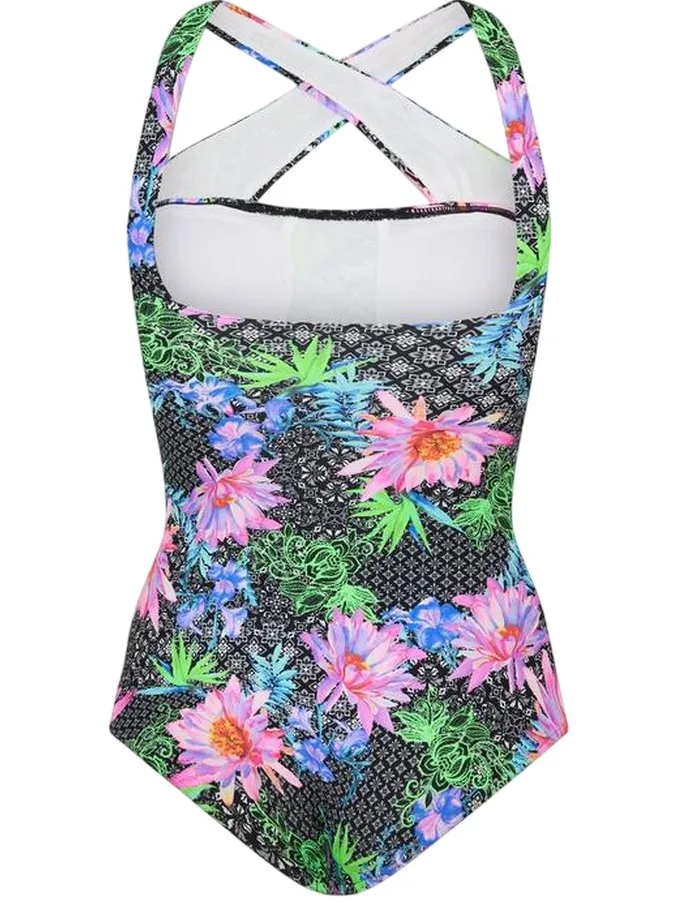Zoggs Dames Mystique All-Over Print Badpak (Multikleur) groen, foto 2