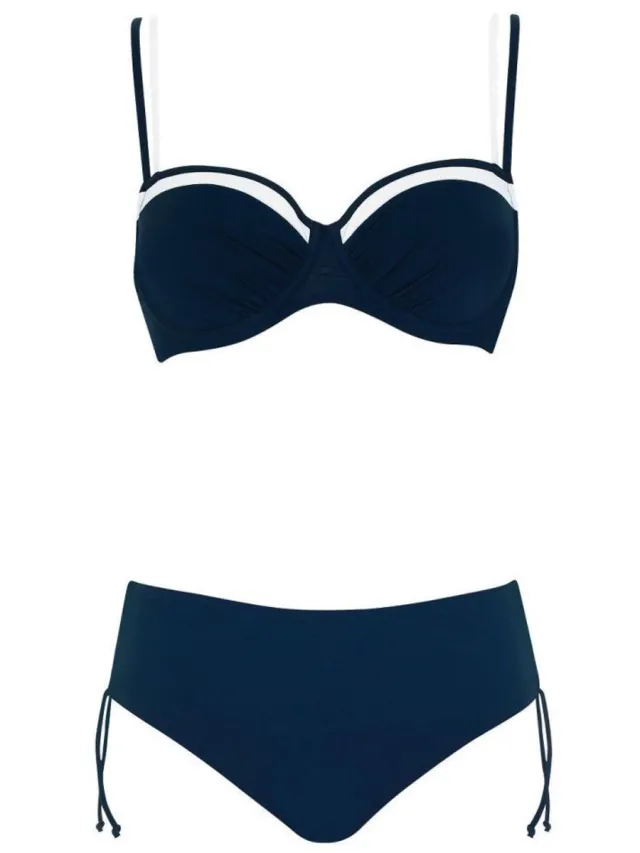 Sunflair damesbikini – voorgevormd – marineblauw – verstelbare slip - Maat donkerblauw